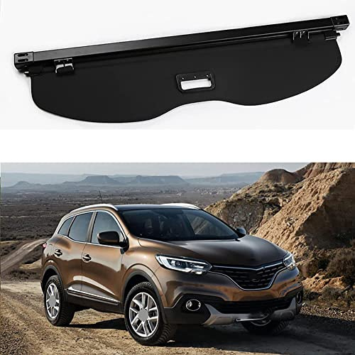 STIKY Auto Einziehbare Laderaumabdeckung Rollo für Renault Kadjar 2015-2022, Kofferraumabdeckung Rollo Einziehbare Hintere Kofferraum-Hutablage Schutz Abdeckung Cargo Cover