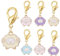 Ipotkitt 100 Stück Schaf-Legierung Emaille Charm-Anhänger Clip On Ornamente mit Karabinerverschluss für Schlüsselanhänger, Geldbörse, Rucksack, Maschenmarkierer, Zubehör – 31 mm