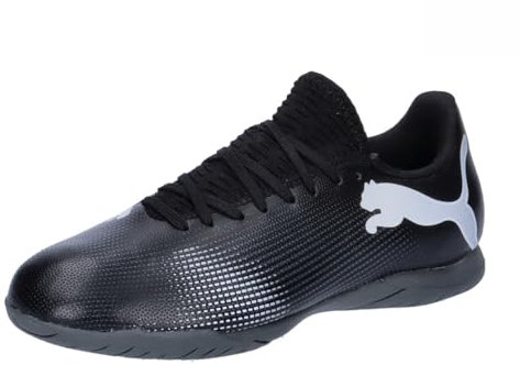 Puma Unisex Youth Future 7 Play It Jr Soccer Shoes, Puma Black-Puma White, 1 UK