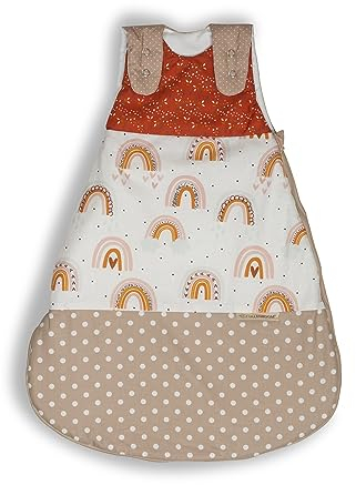 ULLENBOOM Sommerschlafsack Baby Regenbogen (Made in EU) - Aus OEKO-TEX Materialien - 0,5 TOG, Schlafsack für Babys und Neugeborene, Größe: 56/62, 0-3 Monate