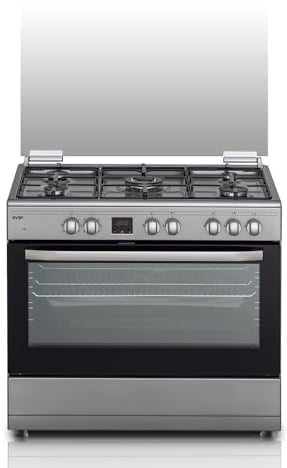 Svan Encimera de Gas SKMW5900X. 5 Quemadores, Libre instalación, Quemador WOK triple llama, Acabado en Inox