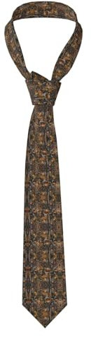 CHANGLEI Herren-Krawatte, Motiv: Jagd, Hirsch, Bär, Reh, personalisierbar, bedruckt, Seide, verstellbare Krawatten, Business, Hochzeit, formelle Krawatten, Schwarz , Einheitsgröße