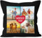 SpecialMe® Kissen-Bezug mit Foto-Collage 4 eigene Bilder und Wunschtext persönliche Geschenkidee personalisierbar Baumwolle schwarz Standard
