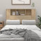 Coavain Kopfteil Holzwerkstoff Sonoma-Eiche 120x18,5x104,5 cm Modernes Design Innendekoration Feuchtigkeitsbeständigkeit Kopfteil-Regal Zusätzlicher Stauraum Schlafzimmermöbel mit Ablagen