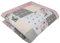 Medi Partners Krabbeldecke für Baby Spielmatte 100% Baumwolle Krabbelmatte - 120x120cm Krabbeldeck Dick Weich Decke Laufgittereinlage Babydecke Minky Waffel Spielbogen (Rosa Blumen)