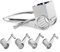 Cheese Grater, Rotary Cheese Grater Stainless Steel with 4 Slicer Heads and Stand, Cheese Grater with Hand Crank for Parmesan, Garlic, Ginger, Vegetables, Chocolate, Nuts