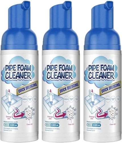 Herios Lot de 2 déodorants en mousse pour canalisations, déodorants et nettoyants pour canalisations de douche, éviers de cuisine, baignoires
