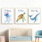 Viusneun Poster Kinderzimmer, 3er Set Bilder für Kinderzimmer und Babyzimmer Wale Wandbilder Schildkröte Wandposter Ohne Rahmen Kunstposter Deko (21 x 30 cm)