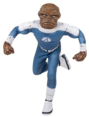 MARVEL The Thing Official Youth Halloween Costume - Premium Quality Padded Jumpsuit with Plastic Mask and Padded Gloves (M)