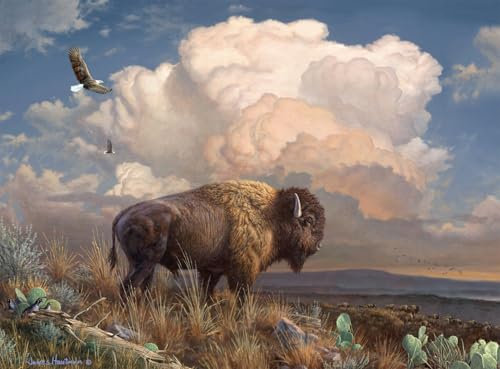 Buffalo Games - Hautman Brothers - Majestic Bison - 1000 Teile Puzzle für Erwachsene herausforderndes Puzzle perfekt für Spieleabende - Fertige Puzzle-Größe ist 26,75 x 19,75
