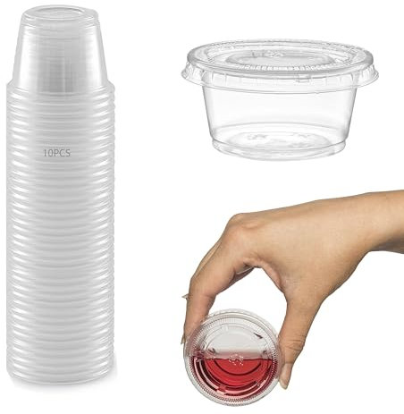 10 boîtes de conservation avec couvercle en plastique Avec couvercle - Conviennent au micro-ondes - Pour sauces, sauces, épices, salades de ketchup