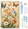 MOGTAA Peinture Numero Enfant Adulte avec Cadre, Paysage Peinture par Numero Adulte, DIY Papillon Numéro d'Art Kits, Loisirs Créatifs Adultes, pour décoration d'intérieur, 20x30cm
