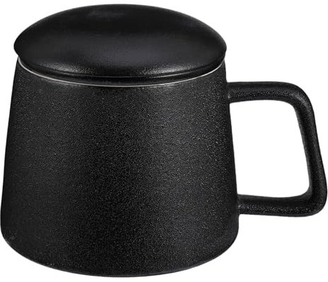 ABOOFAN Japanese-Style Porcelain Tea Cup Lid Capacity Bone Cup for Tea Milk Beer for Home Office Bar Pub