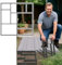 NAIZY 1 Stück DIY Betonform 50x50cm Schalungsform 8 Gitter NO.1 Quadrat Pflasterform Gehweg Gießform Beton Schablone Pflasterschablone Kunststoff, für Trittsteinen Garten Rasenbahnen