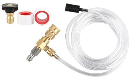 Morain Chemically Injectors Kits for Pressure Washer Soap Dispenser 3/8In Connectors Soap Injectors with Hose & Soap