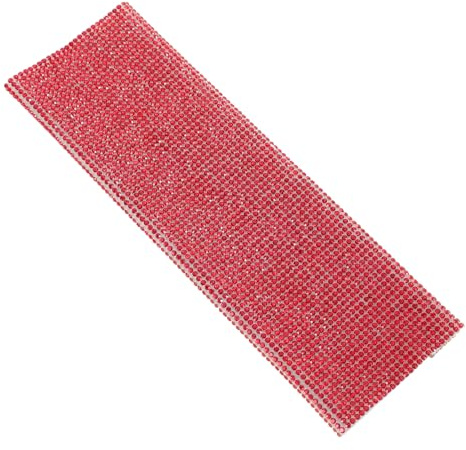 Toddmomy Universal Handheld Microphone Decorative Sleeve Red Rhinestone Fabric Mic Handle Cover Protective Sparkling Glitter Cover for Stage Performances
