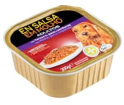Hundefutter Stücke in Sauce für Erwachsene mit Rind, Pute & Gemüse – 300 g, 6er-Pack