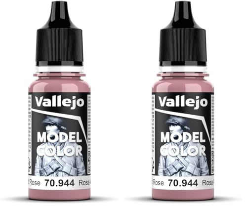 Vallejo Model Color Acrylic Paint, Antique Pink, 18 ml, Self-Leveling Formula, BSL System for Modeling and Miniatures (Pack of 2)