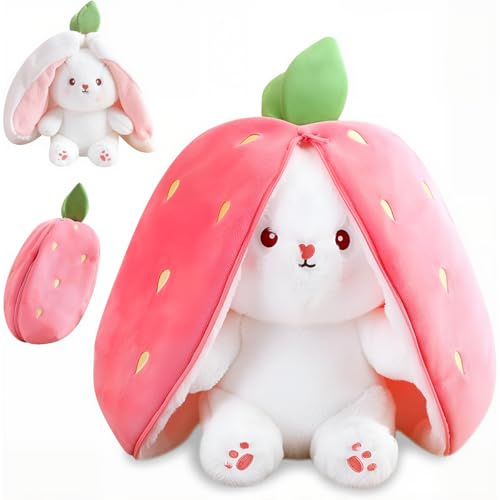VyxStelyndric Hase Plüschtier Verstecken Rosa, Kuscheltiere, Hase Kuscheltier, Kuscheltier Hase, Osterhasen, Ostergeschenke Kinder, Ostern Geschenke Für Kinder, Jungen, Mädchen(25cm Hoch)