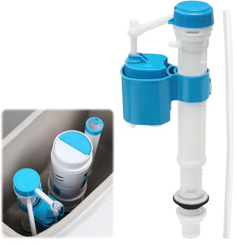 Toilet Flush System Replacement, Adjustable Bottom Entry Toilet Fill Valve, High Pressure Cistern Fill Valve - Prevents Backflow for Home Bathroom Tank Maintenance Water Saving