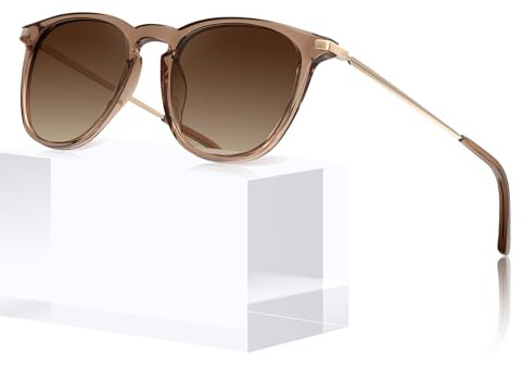 TSEBAN Vintage Polarisierte Damen Sonnenbrille Acetat-Rahmen & UV 400 Schutz