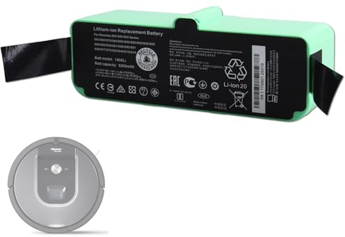 14.4V 5200mAh Lithium-ion Battery Compatible with iRobot Roomba 900 800 700 600 500 Serie, 980 960 981 985 968 966 965 900, 880 896 895 800, 690 695 680 676 675 650 630, 780 760 776, 560 521 500