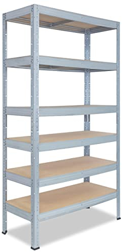 shelfplaza® 200x100x40cm PROFI Schwerlastregal verzinkt/Metallregal mit 6 Böden à 166kg Tragkraft/Kellerregal Metall, Garagenregal, Werkstattregal oder Regal Lagerregal/Steckregal Metall