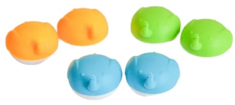 3 x Elephant Fun Cute Animal Orange Contact Lens Cases, Lightweight, Portable and Distinctive Design, Cute and Fun Travel Contact Lens Storage/Soaking Cases