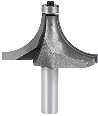 sourcing map Router Bit 1/2 Shank 2-1/4 inch Cutting Dia Round Over Corner 2 Flutes Tungsten Steel for Woodworking Milling Cutter Tool.
