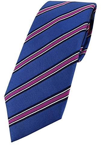 Enrico Sarto hochwertige Designer Seidenkrawatte in gestreift gemustert -Krawattenbreite 7 cm