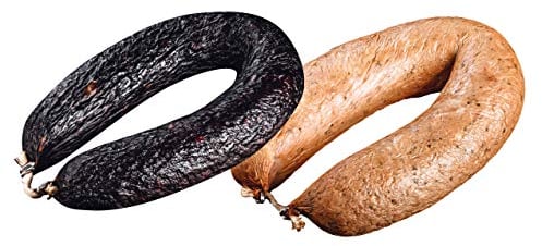 Hausmacher Blutwurst & Leberwurst im Paket (730g) - je ein Ring, handwerkliche Herstellung, Hausschlachtung - herzhaft, aromatisch & deftig