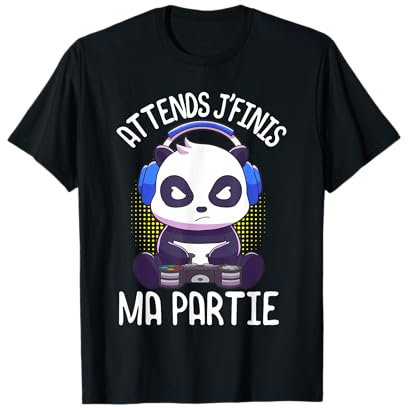 T-shirts de gaming homme garçon gamer cadeaux homme Panda T-Shirt