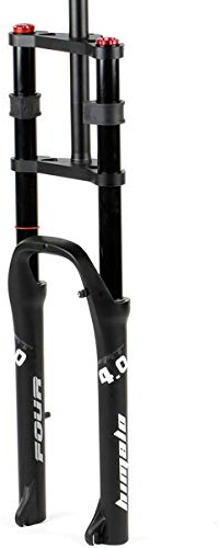 BMX E-Bike Federgabel 26x4.0 Zoll Fahrradgabel Fette Gabeln MTB/ATV Luft Scheibenbremse Dämpfungseinstellung 160mm Federweg QR (Color : Black, Size : 26in)