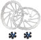 GoHZQ Fahrrad Bremsscheibe 160/180/203mm 2 Stück Edelstahl Bremsscheiben mit 12 Schrauben für die meisten Fahrrad Rennrad Mountainbike BMX MTB (203mm)