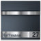 Metzler Massiver Briefkasten Gustav in Anthrazit - Personalisierbarer Namensschild & Zeitungsfach - Hochwertiger Stahl mit V2A Edelstahl-Gravurplatte - Witterungsbeständig - 37 x 37 x 10,5 cm