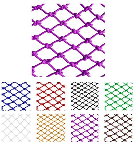 BZPOVB Seilnetz Deko Lila for Kinder Anhänger Netz Container Gitter Garten Klettergerüst Netz Party Wandbehang Dekor Treppen Terrassenschutz Absturzsicherung 10mm 8cm Sicherheitsnetz für Treppe