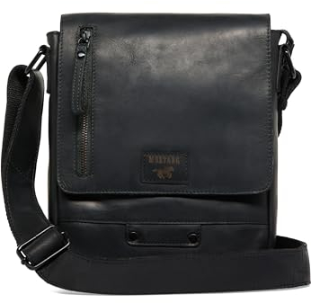 MUSTANG San Marino Leather Crossbody Bag Black