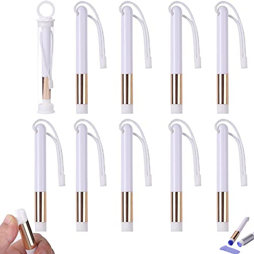 CYFUN DESIGN 10 Pack Ink Blending Brushes for Crafts Card Making Crafting Background Blender and Makeup Brush Assortment Broad Application Paper Crafter Artist Tool Painting,Drawing,Stamp, Golden