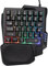 Einhändige Mechanische RGB Gaming Tastatur, Professionelles USB Gaming Keypad mit Handballenauflage, 3 farbige Hintergrundbeleuchtung, Rutschfestes Gummi Fußpolster, Wasserdicht,