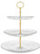 3 Tiers Cake Stand, Round Gold Cupcake Display Stand , Clear Acrylic Dessert Fruit Plates, Afternoon Tea Stands for Party Wedding Birthday