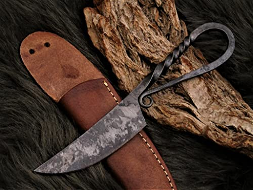 Generisch Mittelalter Messer, Messer,Hals messer der Wikinger handgeschmiedet 17cm 597E