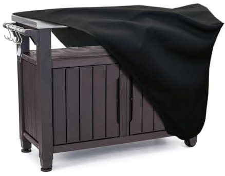 ZJYWSCH Prep Table Cover for Keter Unity XL Portable Outdoor Table 52 Inch Waterproof Heavy Duty Patio Grill Cart Table Prep Sation Kitchen Island Cart Cover