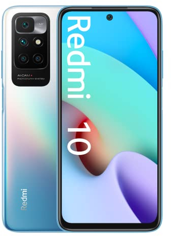 Xiaomi Redmi 10 Smartphone NFC Version 2022, 4Go+64Go, Écran 6,5 90 Hz FHD+ DotDisplay, Quatre caméras IA 50 Mpx, Batterie 5 000 mAh, Bleu