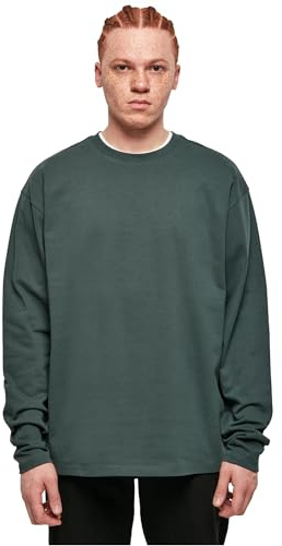 Urban Classics Men's Ultra Heavy Oversized Long Sleeve T-Shirt, Bottle Green, S