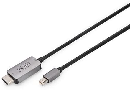 Digitus 8K Mini DisplayPort Adapter Cable Mini DP to HDMI Type A 8K@60Hz 1m Black