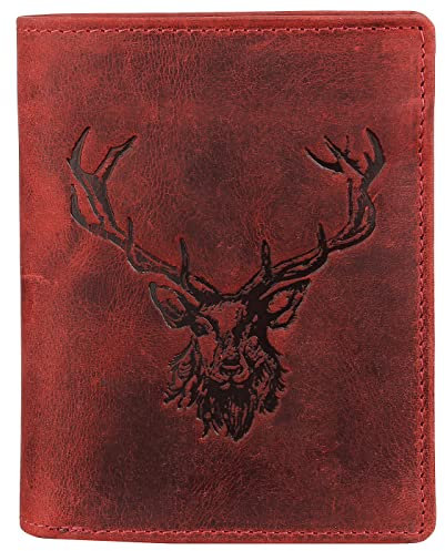 Greenburry Geldbörse Vintage Animal Collection Royal Stag blood Leder