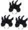 FOMIYES 3 Pcs Flower Headband Flower Veil Headband Halloween Flower Headband Mexican Flower Headband Rose Flower Headband Black Rose Headband Black Flower Fabric Make up Miss