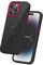 FLOLAB Surtect Tri-Fusion Magnetische iPhone 14 Pro Max Handyhülle Schutzhülle Slim Design Magsafe Kompatibel Militär Grade Schwarzer Rahmen Schwarze Rückplatte - Atomic Red