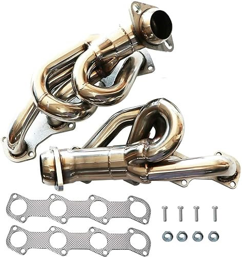 Collecteur d'échappement Shorty for 1997-2003 Frd F-150 F250 4.6L V8 SS Tubulaire (Remplacement Professionnel)