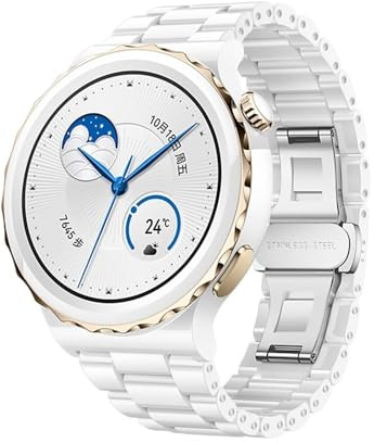 WUURAA Adecuado for correa de reloj Huawei GT3 PRO/watch Buds (Color : White(Silver buckle), Size : 22mm)